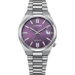 Citizen Унисекс часовни CITIZEN Tsuyosa Automatic J0200-50W, Сребрист / Лилав (CITNJ0200-50W) Часовници