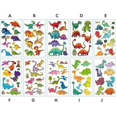 Rocolo Design Dočasné tetování Dinosauři 12 x 7 cm