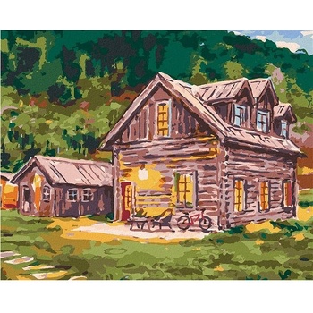 ZUTY Malování podle čísel SRUBY V LESE 40 x 50 cm