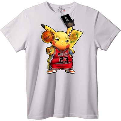 NOONEBRAND Тениска Pikachu Boss Life Баскетбол - L, Black