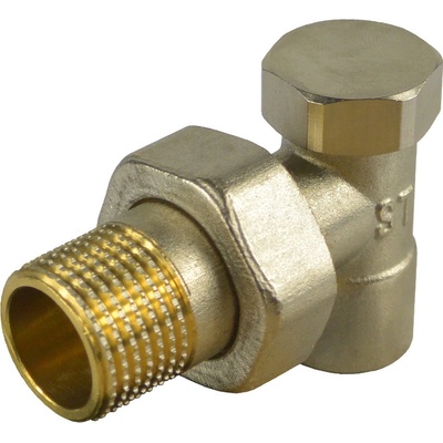 Klum, Šroubení radiátorové uzavíratelné rohové pájecí, 1,2“x15 mm, PR8091