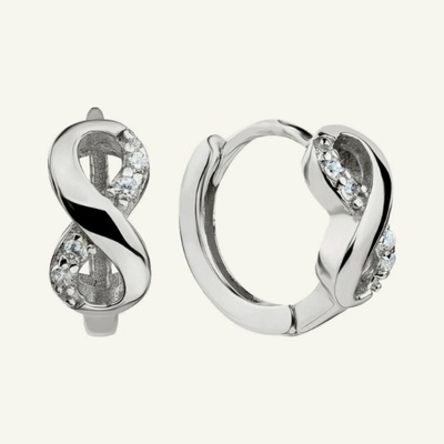 SilveAmo stříbrné náušnice Infinity C2F1142