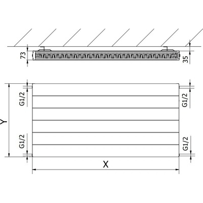 Mexen Line CL21 W421L-050-110-00 500 mm x 1100 mm