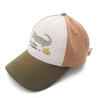 maximo Шапка с козирка maximo Boy's Cap Crocodile, Hook-and-Loop Closure Cap - Wollweiß / Tee - размер 53-55 cm (904-6337-0112)