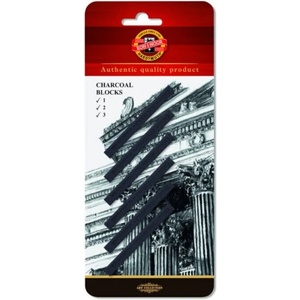 KOH-I-NOOR Charcoal Blocks Комплект изкуствени въглени 7 mm 6 бр (8683123001BL)
