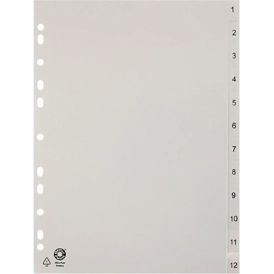 Office Point Разделител пластик 1-12 Office Point А4 (1302002-3801200-10)