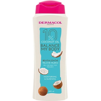 Dermacol Revitalizační Balance My Body Coconut Oil tělové mléko (Moisturising & Silkening Body Milk) 400 ml