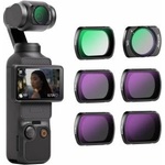 NEEWER Magnetic ND CPL UV filter set, compatible with DJI Osmo Pocket 3 / Pocket 4 / Xtra Muse, pack of 6 HD UV neutral density filters ND16, ND32, ND64, ND256 and circular polarization filter - 10104965
