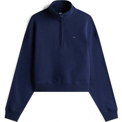 Tommy Hilfiger Women's TJ Flag Quarter-Zip Fleece - Navy