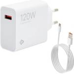 Xiaomi MDY-14-EE Променливотоково зарядно устройство с USB гнездо 120W, PD бързо зарядно устройство 3.0 + кабел Type-C, БЯЛО MDY-14-EE + TYPE-C (MDY-14-EE + TYPE-C)