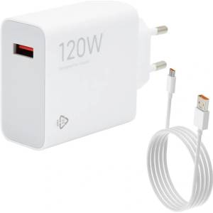 Xiaomi MDY-14-EE Променливотоково зарядно устройство с USB гнездо 120W, PD бързо зарядно устройство 3.0 + кабел Type-C, БЯЛО MDY-14-EE + TYPE-C (MDY-14-EE + TYPE-C)