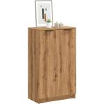 vidaXL Шкаф за обувки дъб артизан 59x35x100, 5 см инженерна дървесина (856994)