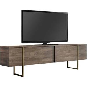 TopMebel Меламинов ТВ шкаф Luxe TopMebel в орех - златист цвят 180x30x50cm