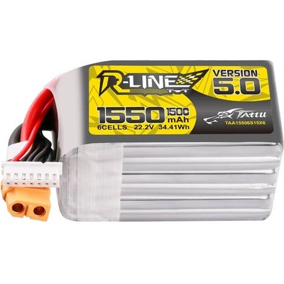 Tattu Lipo R-Line verzia 5.0 1550mAh 22,2V 150C 6S batéria s konektorom XT60