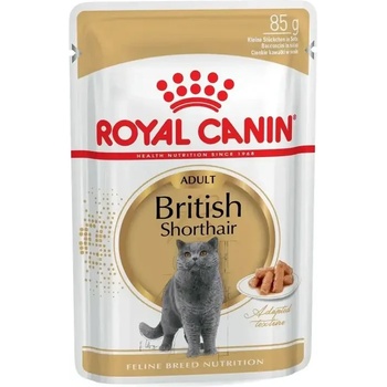 Royal Canin British Shorthair Adult пастет хапки в сос за британски късокосмести котки над 12 месеца 85gr