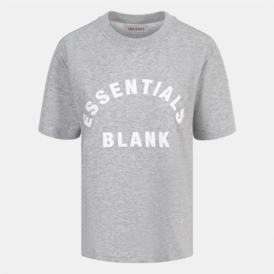 Blank Essentials Дамска тениска Blank Essentials Blank Arched Print Puff T-Shirt Ladies - Grey Marl
