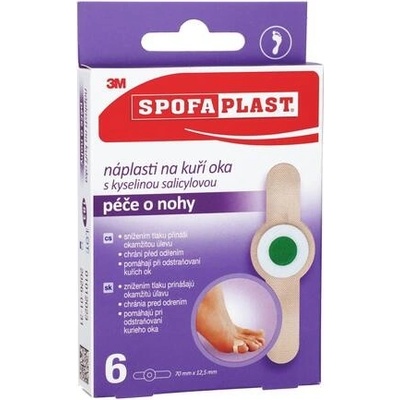 Spofaplast 3M náplasť na kurie oká, 6 ks