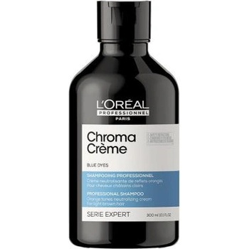 L'Oréal Chroma Crème Professional Shampoo Blue Dyes 300 ml шампоан за светлокестенява коса за неутрализиране на оранжевите тонове за жени