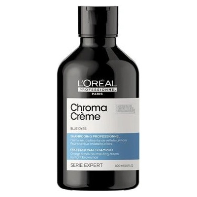 L'Oréal Chroma Crème Professional Shampoo Blue Dyes 300 ml шампоан за светлокестенява коса за неутрализиране на оранжевите тонове за жени