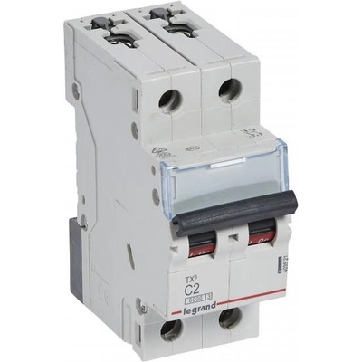 Legrand Автоматичен прекъсвач TX3 2P 2A крива С 6kA - 403521 (403521)