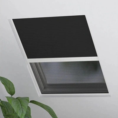 SOLUNA Plisé sieť proti hmyzu na strešné okno čierna 100x160 cm