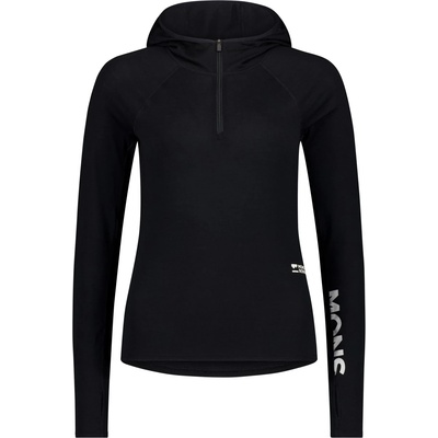 Mons Royale Дамско мериносово термобельо Mons Royale Women's Bella Merino Long Sleeve Hood Merino base layer - Black - размер XS (115-2718-0111)