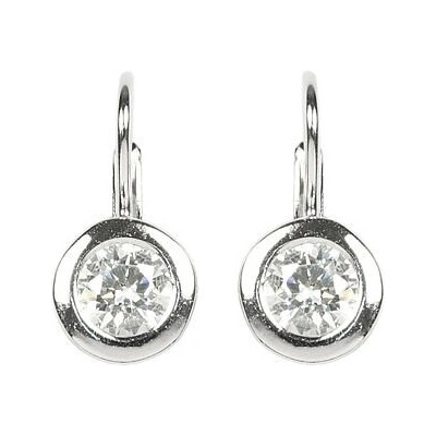 INFINITYSILVER Stříbrné náušnice NORMA s bílými zirkony 436659