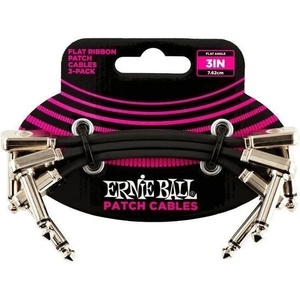 Ernie Ball P06220 Черeн 7, 5 cm Ъглов - Ъглов Пач кабел (P06220)