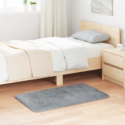 vidaXL Шаги килим с дълъг косъм, NAVARRA, светлосив, 60x100 см (4102810)