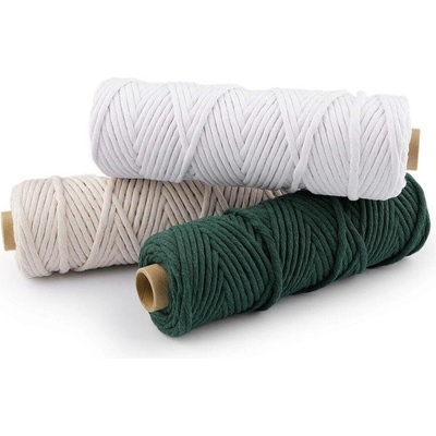 Bavlněná šňůra macrame Ø5 mm návin 50 m - 5 šedá nejsv.