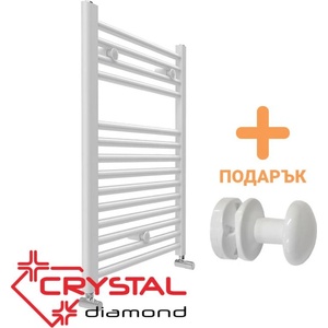 Crystal Водна лира за баня Crystal DIAMOND STRAIGHT WHITE 301 W, бяла, 690×450 mm (Crystal DIAMOND STRAIGHT WHITE 301)