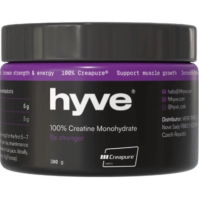 hyve 100 % Kreatin monohydrát Creapure 300 g