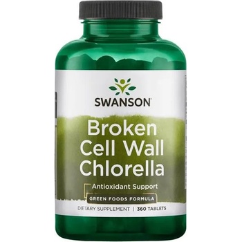 Swanson Broken Cell Wall Chlorella, 360 таблетки, Swanson (SWR006)