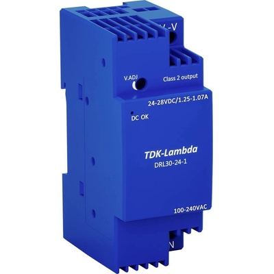 TDK-Lambda DRL30-24-1 sieťový zdroj na montážnu lištu (DIN lištu), 24 V, 1.25 A, 30 W