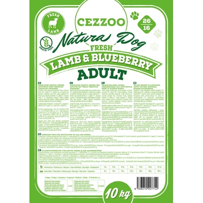 CEZZOO Natura Dog Fresh Lamb & Blueberry Adult Grain Free 10 kg