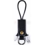 REMAX Кабел за данни micro USB, Remax RC-034I, ключодържател, естествена кожа, Черен - 14341