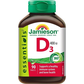 Jamieson Витамин D3, 400 IU, 90 таблетки, Jamieson