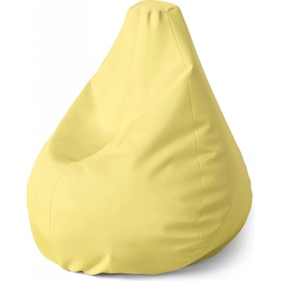 Sablio Sedací vak Pear Světle žlutá Sablio 70 x 95 x 15 cm