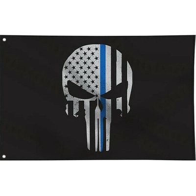 WARAGOD vlajka American Punisher Skull 150x90 cm