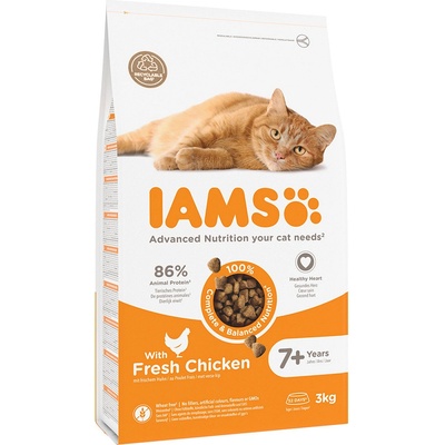 IAMS Advanced Nutrition Senior Cat 7+ s kuracím 3 kg