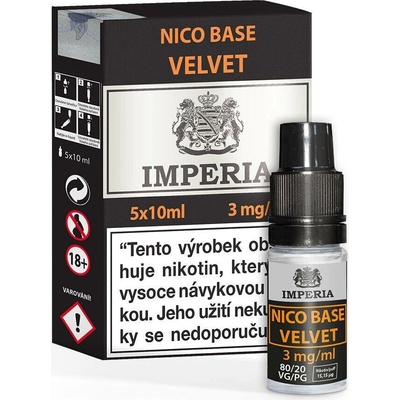 IMPERIA - 5x10ml - Nico Base Velvet (80VG/20PG) 3mg