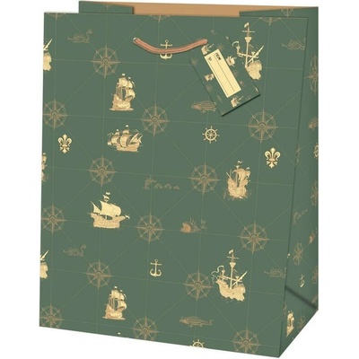 Taška dárková Maxi matt 26,7 x 13,7 x 33cm TL - motiv lodě
