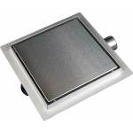Balneo Комплект сифон за душ с капак 15 см Balneo SQ-Drain, четкана неръждаема стомана (SQ15)