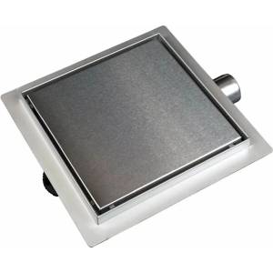 Balneo Комплект сифон за душ с капак 15 см Balneo SQ-Drain, четкана неръждаема стомана (SQ15)