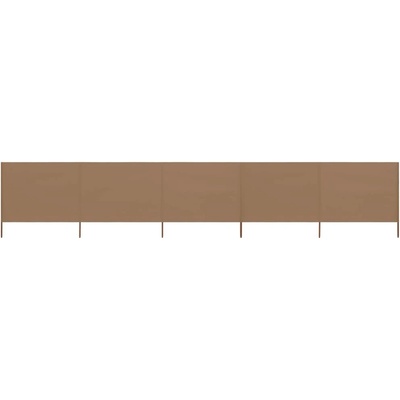 Emaga 5dílná zástěna proti větru textil 600 x 120 cm taupe
