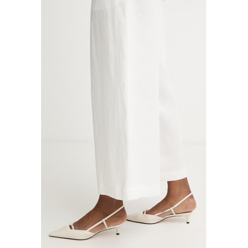 Weekend Max Mara широк дамски ленен панталон FELINO (2615131042600)
