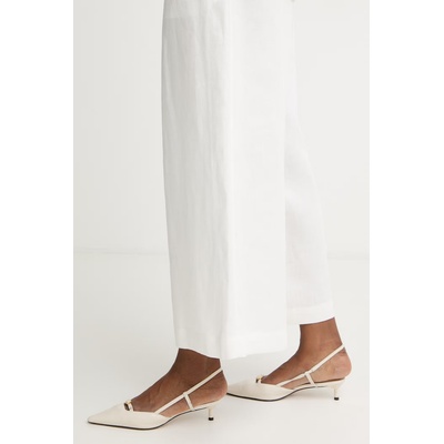 Weekend Max Mara широк дамски ленен панталон FELINO (2615131042600)
