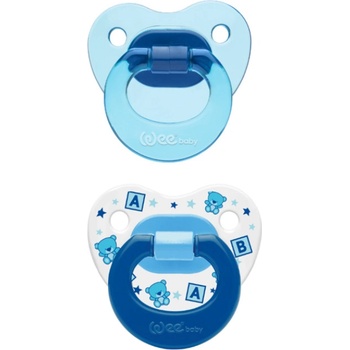 Wee Baby Залъгалки Wee Baby - 2 броя, 6-18 м, сини (438)