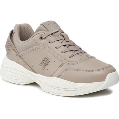 Tommy Hilfiger Сникърси Tommy Hilfiger Tech Heel Runner FW0FW07701 Smooth Taupe PKB (Tech Heel Runner FW0FW07701)