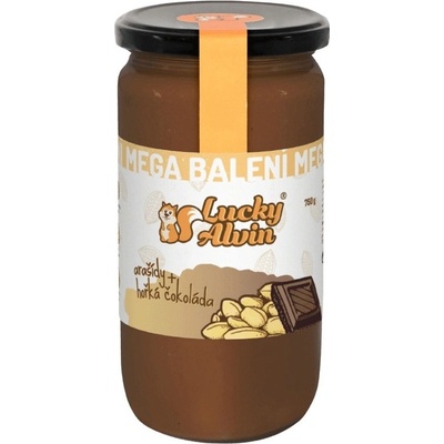 Lucky Alvin Arašidové máslo ochutené horká čokoláda 750 g